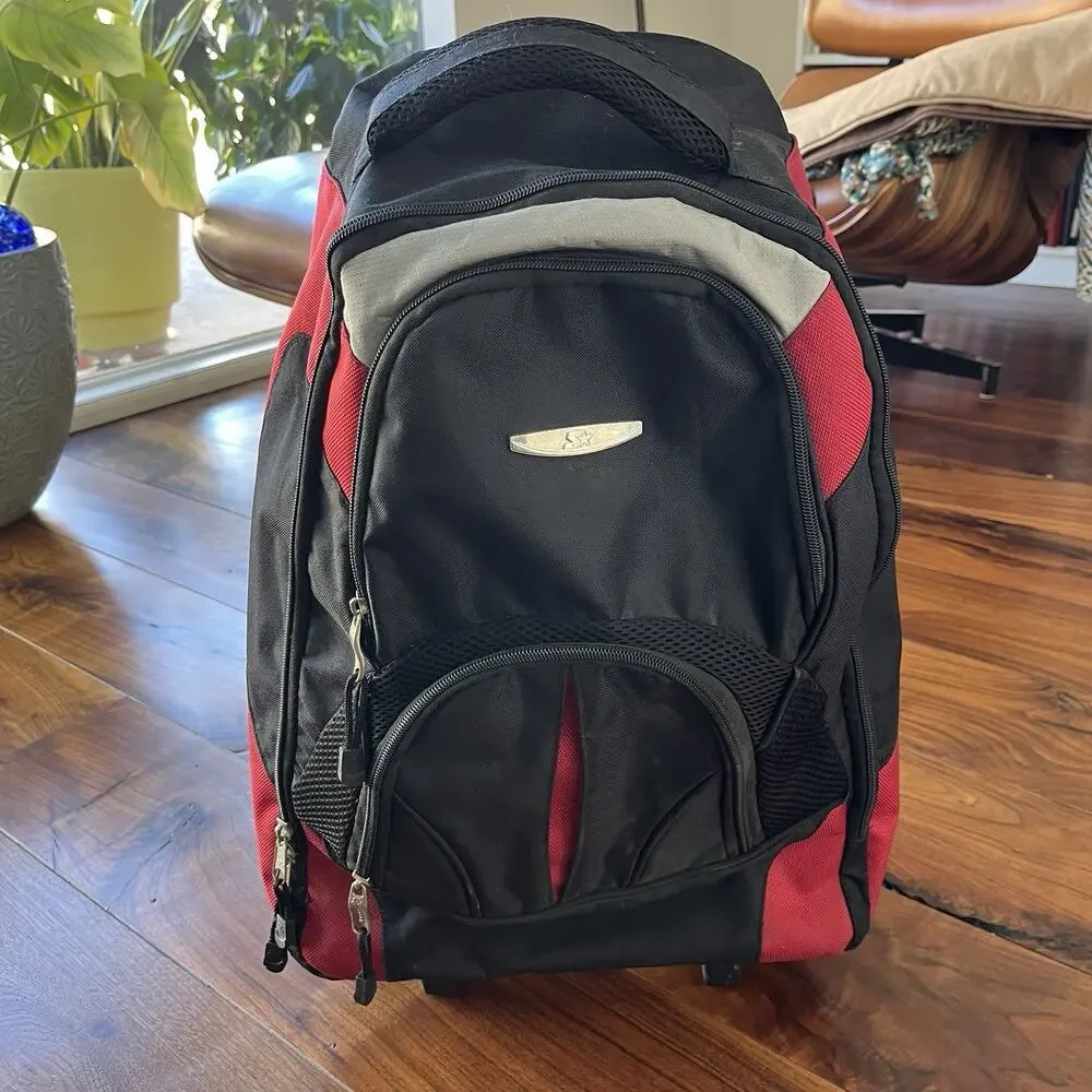 Vintage Starter Backpack 90's Red & Black School Gym Sports Bag